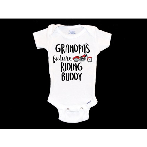 Grandpa's Future Riding Buddy Onesie®®. Motorcycle Baby Onesie®®. New Grandfather. Biker. Motor Bike. Harley. Motorbaby. Motorcyclist
