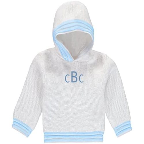 Julius Berger Personalized Baby Gifts - Monogram Included, Zip Back Baby Sweater, Hoodies, Cardigan, Made in USA