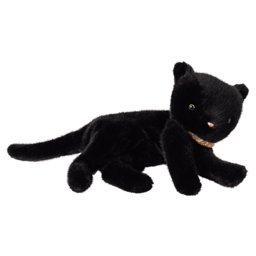 Sleeping kitten plush, Medium - Black - Maileg USA