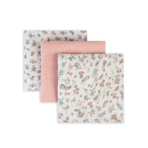 The Little Linen Co. Muslin Wrap Harvestbunny 3 Pack | Wraps | Baby Bunting AU