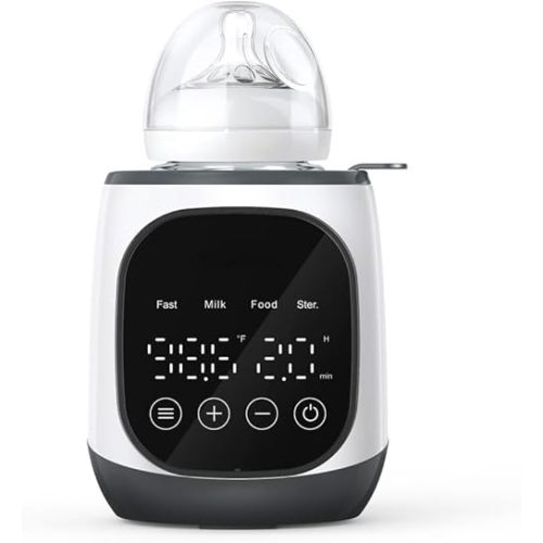 Fast Heating Baby Bottle Warmer - Suitable for Breastmilk & Formula, BPA-Free, LCD Display, Timer and Accurate Temperature Control, Food Jars & Bags