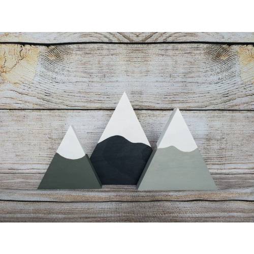 Monochrome Mountains, Nursery Decor, Wooden Mountains, Mountain Decor, Mountain Nursery, Wood Mountains, Monochrome Nursery