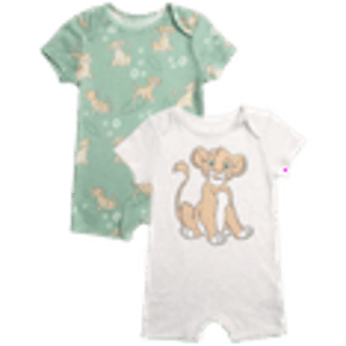 Disney Baby Boys Romper - 2 Pack Tiger Pooh Mickey Mouse Short Sleeve Bodysuit for Boys (Newborn/Infant)