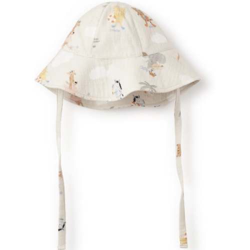 Seaside Safari Organic Muslin Sunhat, Tan - Elegant Baby | Maisonette