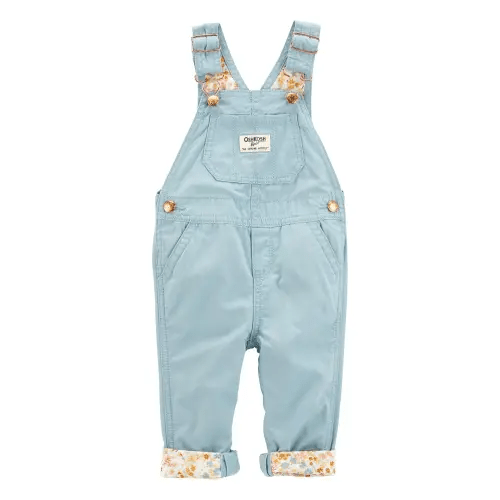 Baby Floral Canvas Overalls - Blue - OshKosh | Carter's