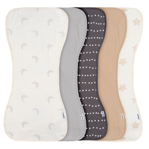 Gerber Baby Neutral Burp Cloths - One Size Fits Most - 5-Pack