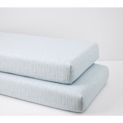 Sateen Chevron Crib Sheets | Pottery Barn Kids