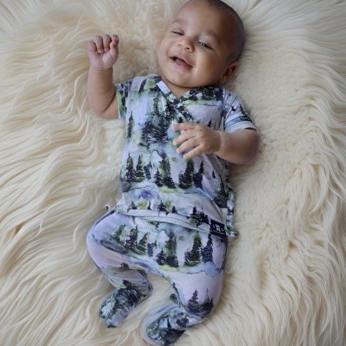 Wrap-A-Roo™ Wrap Opening Romper in The Woodlands