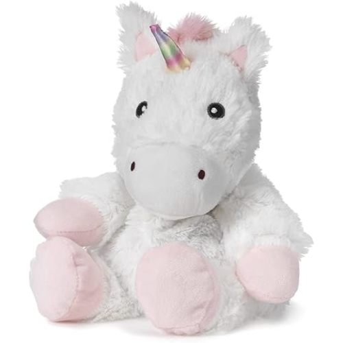 warmies White Unicorn Microwavable, Hot or Cold for Cool Relaxation and Warm Relief, Lavender Scented Cozy Plush Animal