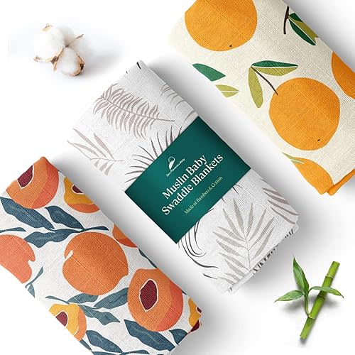Unisex Swaddle Blankets, 3-Pack – Soft, Baby Blankets for Boys and Girls Promote Sound Sleep – 47x47 in. Receiving Blanket/Multipurpose Baby Essentials