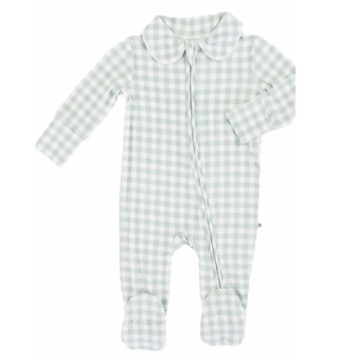 Peter Pan Collar Zipper Footie