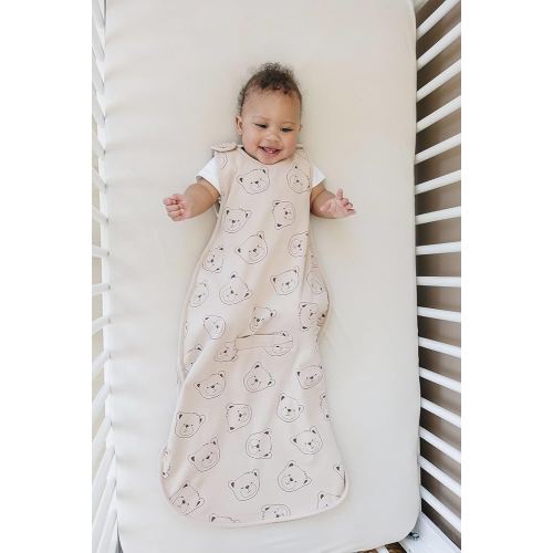 Merino Wool & Organic Cotton Sleep Sack by Woolino - Teddy Bear- 4 Season Wearable Baby Blanket