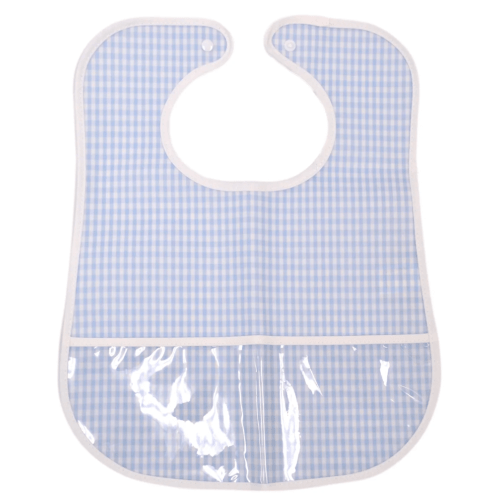 CLEAN UP BIB - GINGHAM MIST