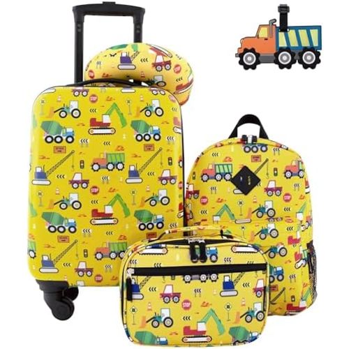 Travelers Club 5 Piece Kids' Luggage Set, Cars
