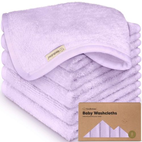 6pk Deluxe Baby Washcloths, Organic and Soft Baby Wash Cloth, Baby Bath Towel, Face Cloths (Blush Pink)