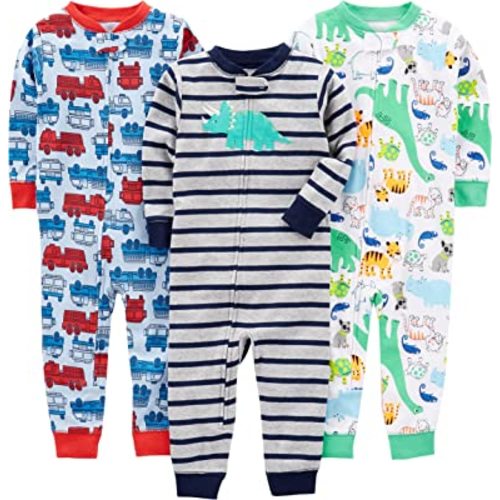 Simple Joys by Carter's Kids' 3-Pack Snug Fit Footless Cotton Pajamas