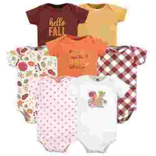 Hudson Baby Infant Girl Cotton Bodysuits, Fall Squirrel, 0-3 Months