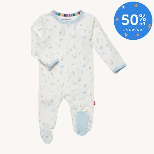 blue little bitty pretty one modal magnetic parent favorite footie – Magnetic Me