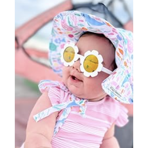 Baby Flower Sunglasses with Strap for Infant Girls