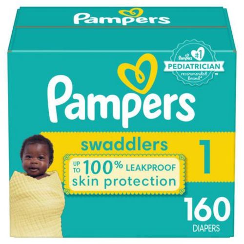 Pampers Swaddlers Diapers, Super Econo Pack, Size 1-8, 58-160CT