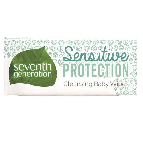 Seventh Generation Gentle Soft Baby Wipes 64 Count, Scentless for Sensitive Skin with Aloe & Snap Seal