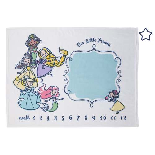 Disney Princess White, Pink, Yellow and Aqua Super Soft Milestone Baby – NoJo Baby