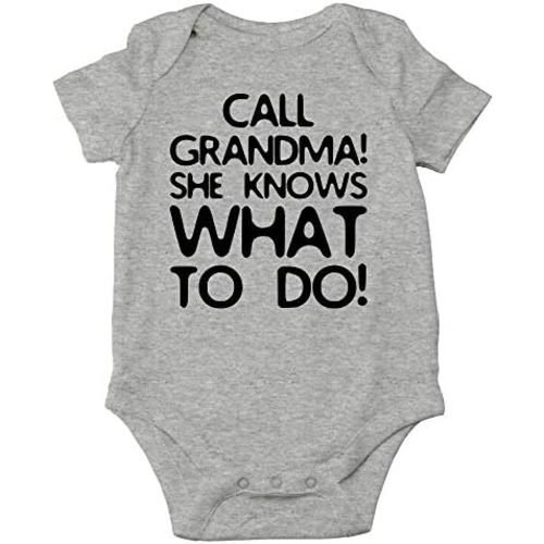 CBTwear Call Grandma She Knows What To Do Baby Bodysuit - Adorable Romper Clothing Unisex Humor Romper