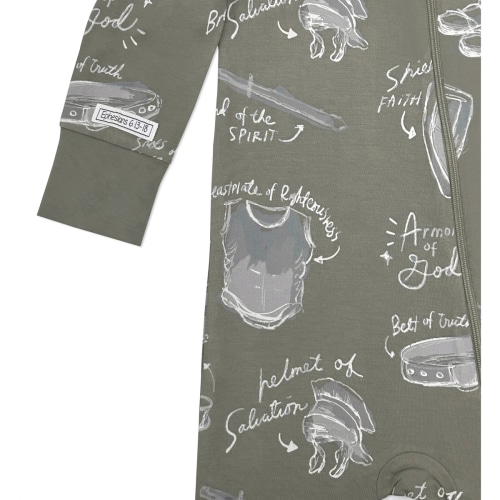 Armor of God Green PJ Footless Onesie Bamboo – Holy Pals