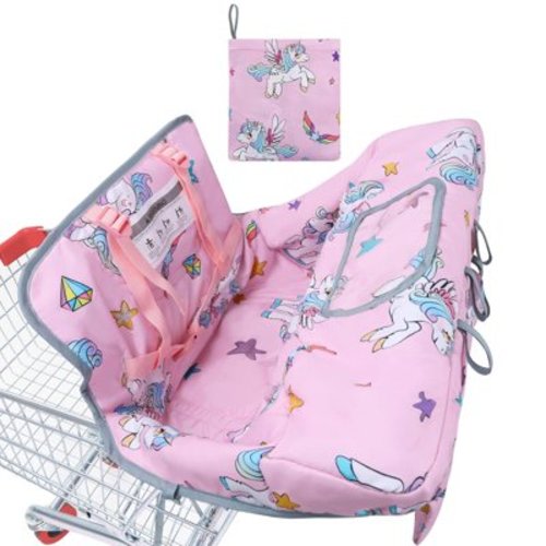 Shopping Cart Cover for Baby, Cotton Cart Cover for Babies, Soft High Chair Cover Grocery Cart Cover for Baby Boy and Baby Portable Toddler Infant Highchair Cover for Restaurants1