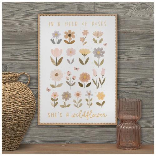 She's A Wildflower Wood Wall Decor