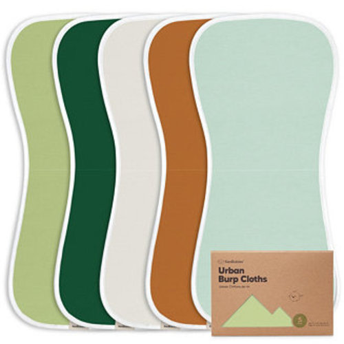 Kids 5pk Urban Baby Burp Cloths, Organic Burping Cloth Burp Rags for Baby