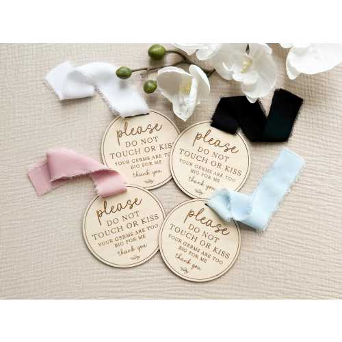 Please Do Not Touch or Kiss Baby Sign • Please Do Not Touch Baby Wooden Sign • Baby Shower Gift • Gift for New Parents • Baby Keepsake Gift