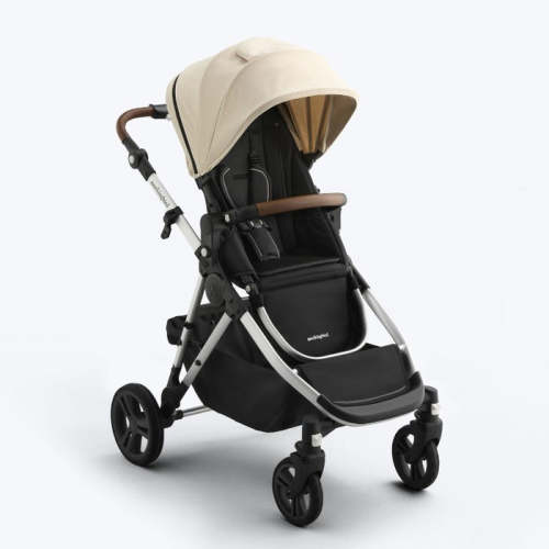 Mockingbird Single to Double 3.0 Stroller, 2025, Oat, Silver with Penny Leather