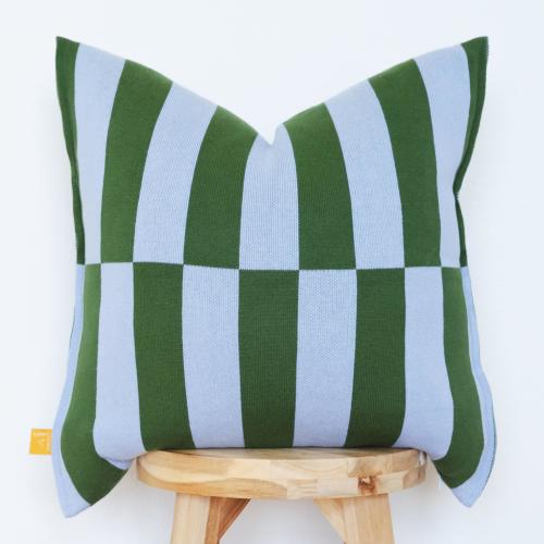 Lumi Living Modern Striped Color Block Knitted Cotton Throw Pillow Cover