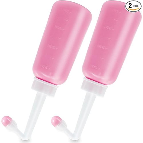 2PCS Peri Bottle for Postpartum Care,12 OZ Perineal Bottle Postpartum Essentials Upside Down Peri Bottle for Perineal Recovery