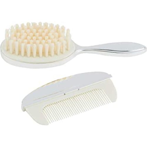 Stephan Baby Silver-Plated Keepsake Brush + Comb Set