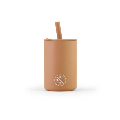 Drinking cup with straw - Taupe