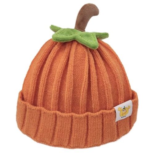 Winter Thick Knitted Beanie Hat for Infant Kids Toddler Boys Girls Soft Warm Cute Christmas Pumpkin Cap
