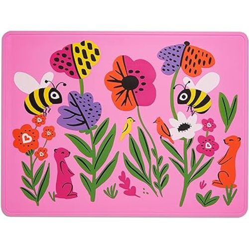 Munchkin® WildLove Reversible Silicone Placemat for Kids, 1pk, Bee