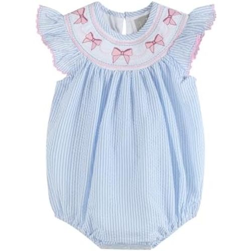 Girls Baby and Toddler Smocked Romper