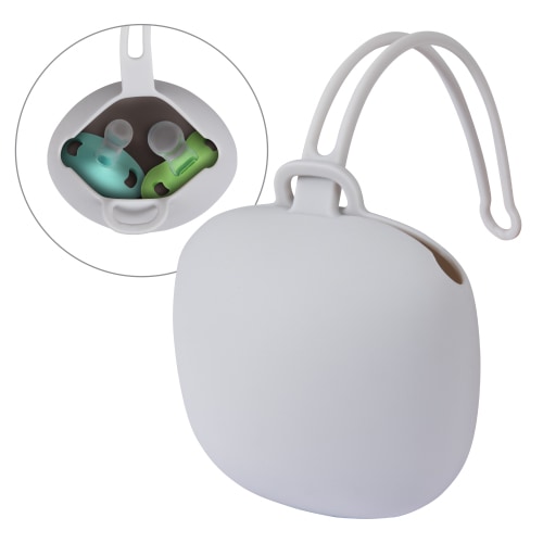 LoveNoobs Pacifier Case, Silicone Unisex Pacifier Holder for Travel and Diaper Bag