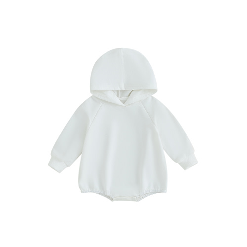 Newborn Baby Boys Girls Hooded Sweatshirt Romper Long Sleeve Hoodie Bodysuit Infant Baby Fall Winter Spring Outfits