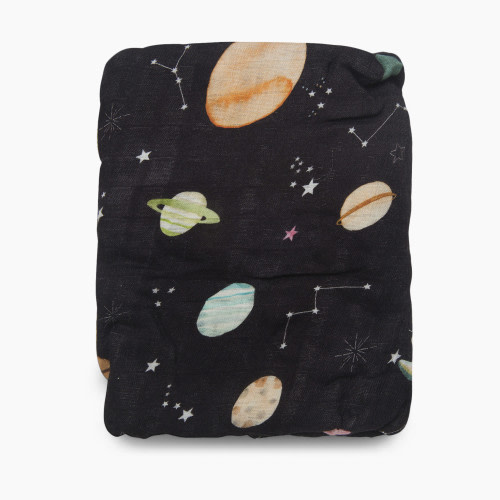 Loulou Lollipop Cotton & Bamboo Fitted Crib Sheet - Planets