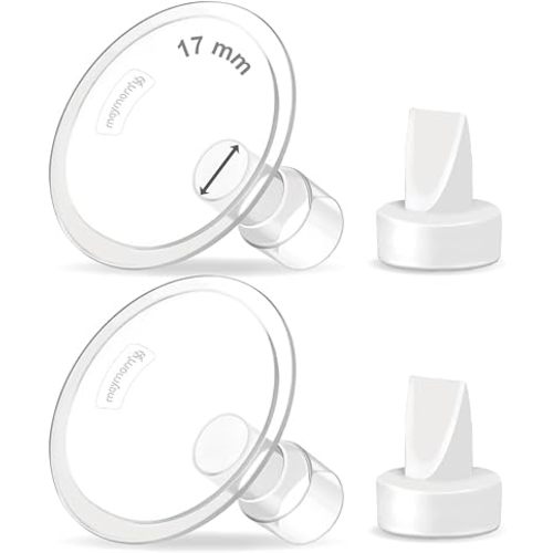 Maymom Compatible 17mm Breastshield Flange for Lansinoh Breastpump & Valve. Not Original Lansinoh Pump Parts. Replace Lansinoh Flange ComfortFit. Work with Lansinoh SignaturePro SmartPump Manual Pumps