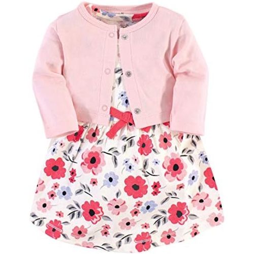 Touched by Nature Baby Girl Organic Cotton Dress and Cardigan