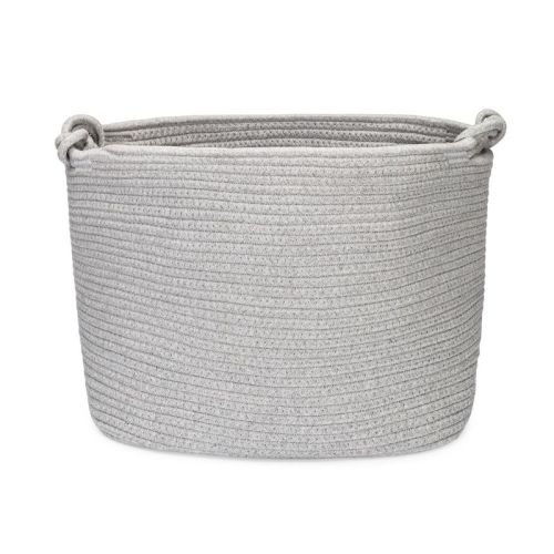 Parker Baby Co. Rope Storage Cube Bin - Gray