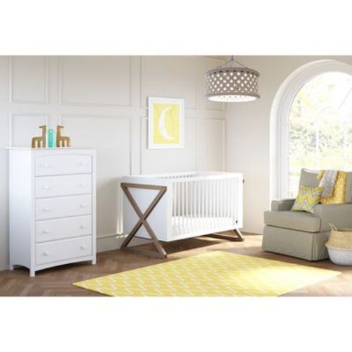 Storkcraft Equinox 3-in-1 Convertible Crib - White/Vintage Driftwood