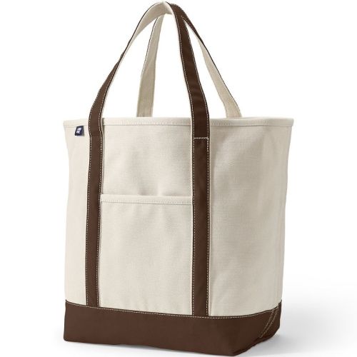 Lands' End Open Top Canvas Tote Diaper Bag