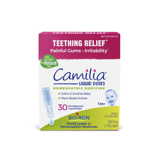 Boiron Camilia Teething Relief for Irritability, Painful Gums, 30 Liquid Doses .034 fl oz, for Childrens Health HSA/FSA Eligible