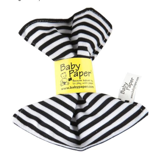 Original Baby Paper - Crinkle Teether and Sensory Toy for Babies and Infants | Black and White Stripes | Non-Toxic, Washable | Great for Baby Showers